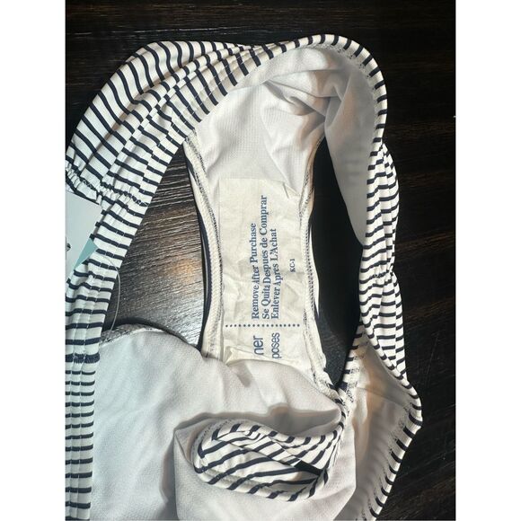 Roxy NWT size S beach classics navy/stripe full bikini bottoms - swim - Picture 5 of 7